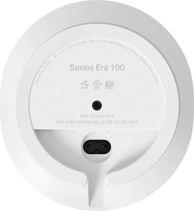 BOCINA SONOS ERA 100 WIRELESS/USB-C/WHITE (E10G1US1)