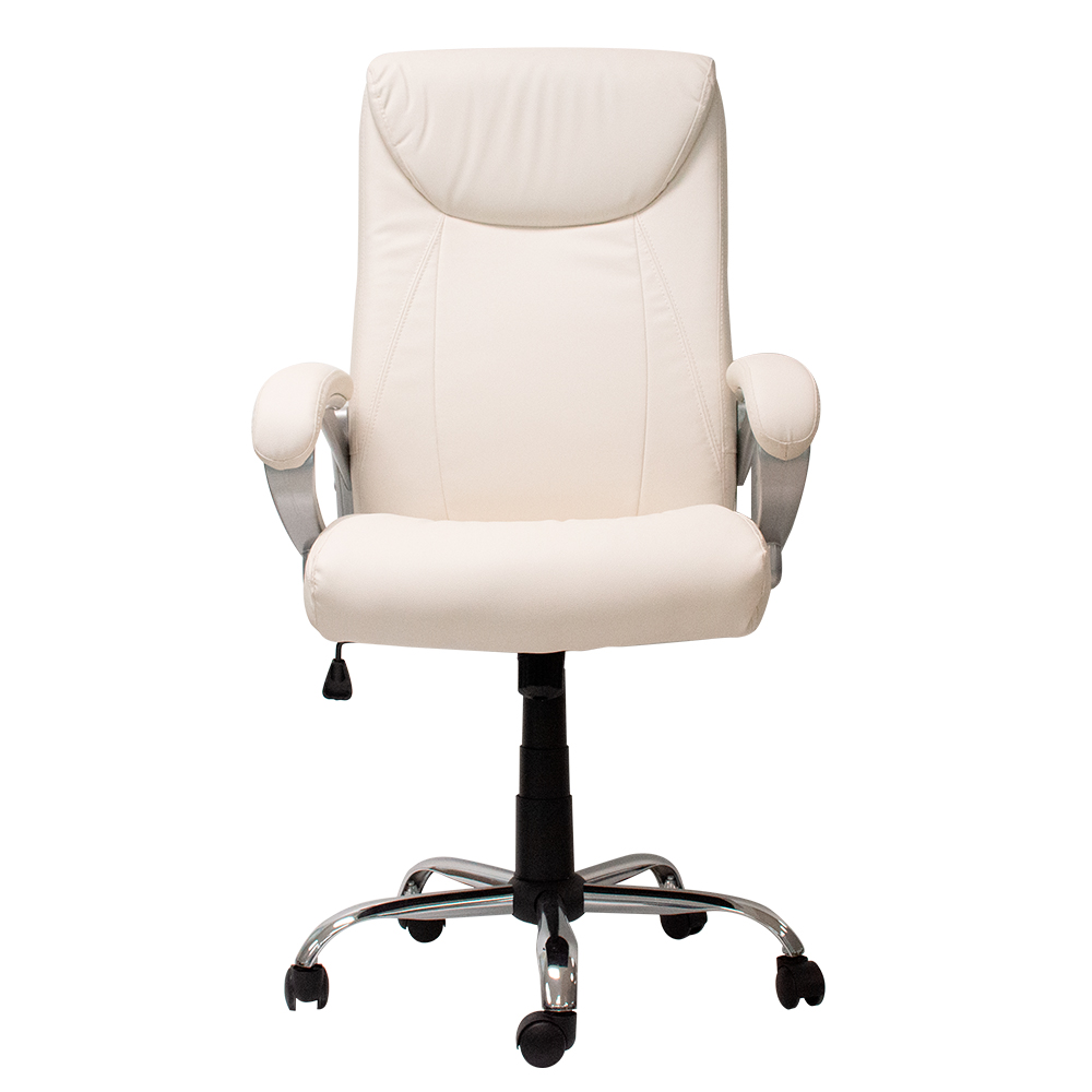 SILLÓN EJECUTIVO STARKEN WHITE EN PIEL (HLC-1272L)