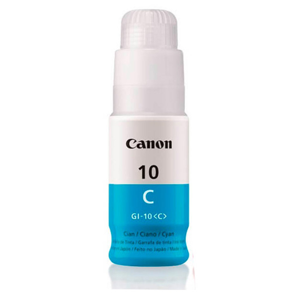 BOTELLA DE TINTA CANON (#10) GI-10C PARA PIXMA G5010/G6010 CYAN (3391C001AA)