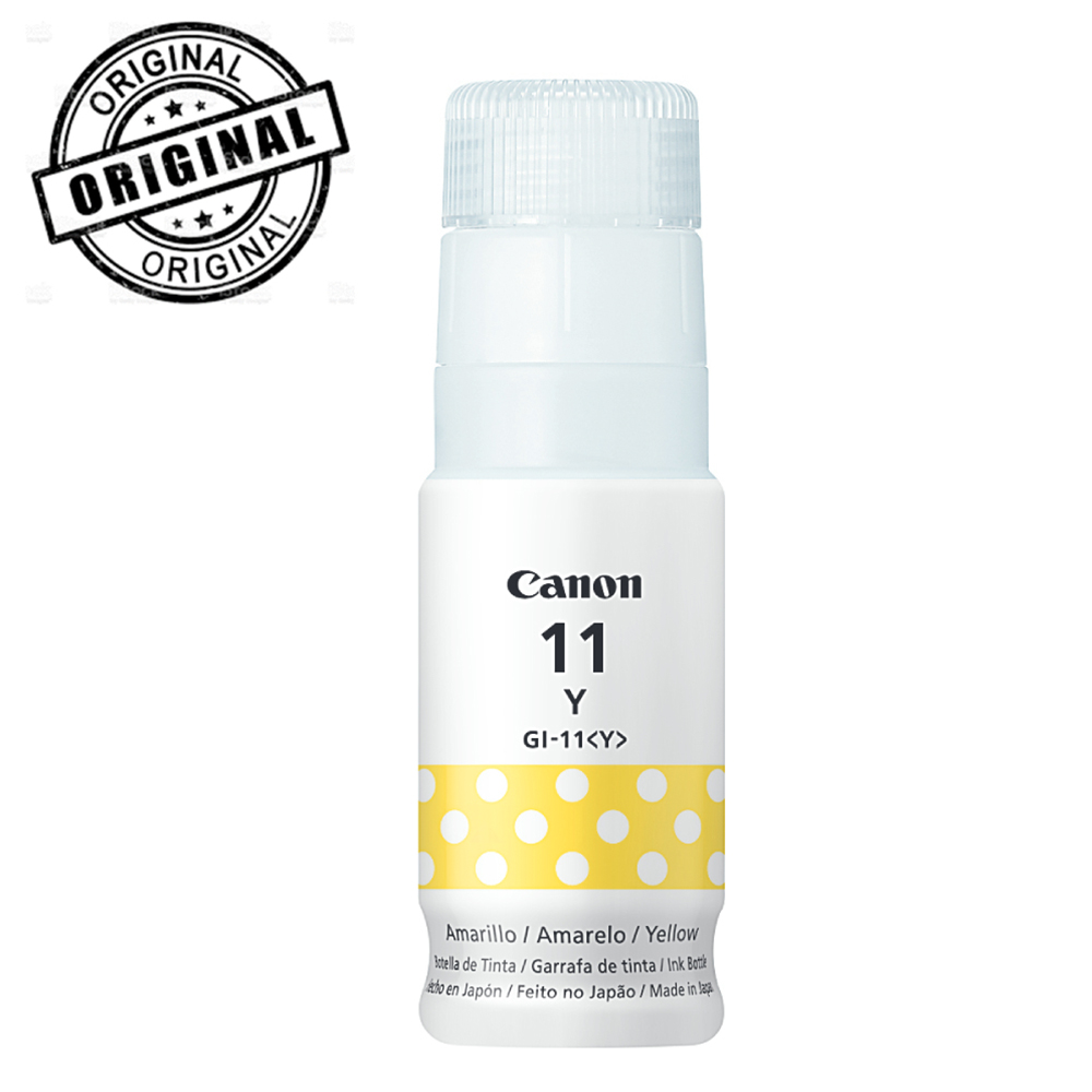 BOTELLA DE TINTA CANON (#11) GI-11Y PARA G2160/G3160/G6010 YELLOW (4536C001AA)