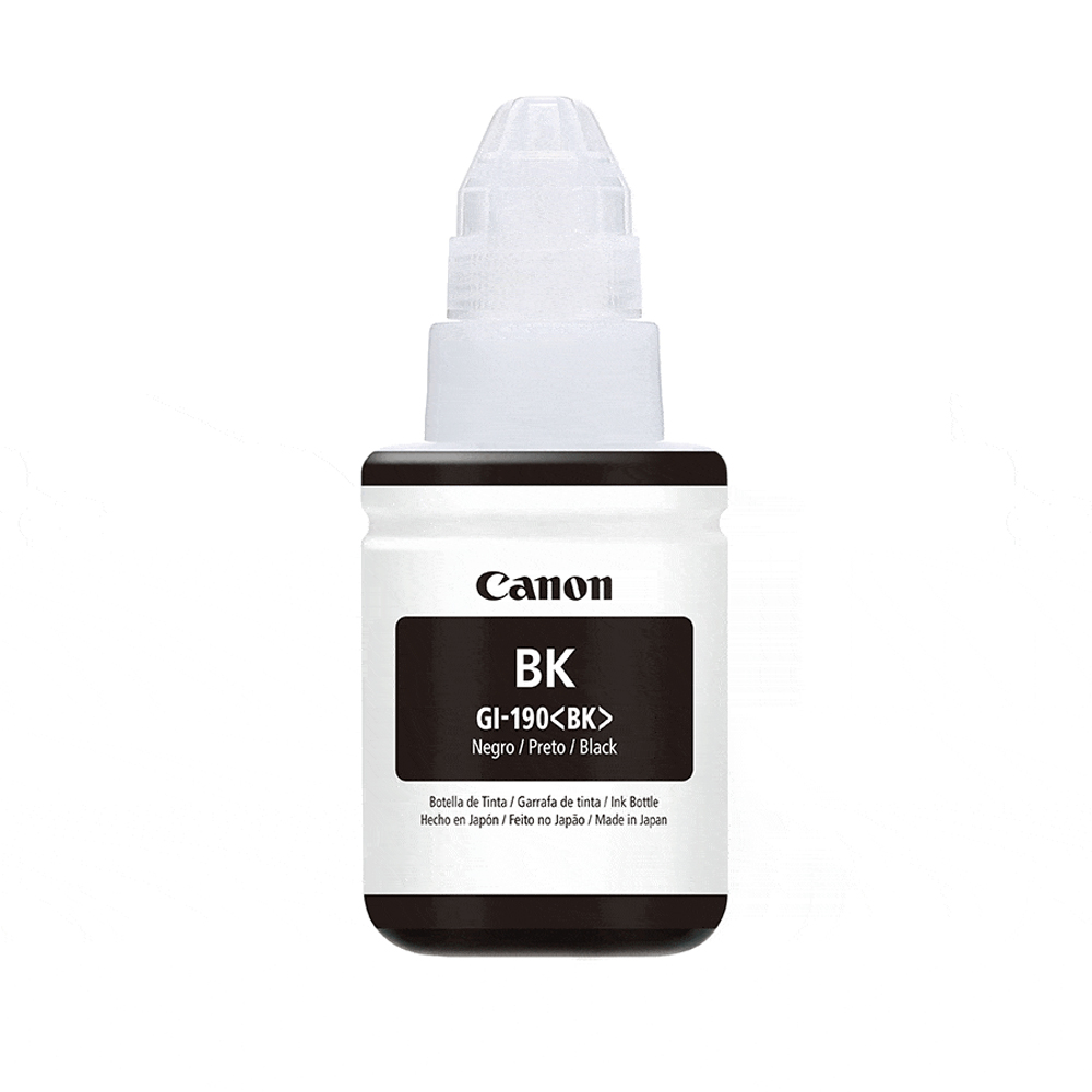 BOTELLA DE TINTA CANON (#190) GI-190 PARA PIXMA G1100/G2100/G3100 BLACK(0667C001AB)