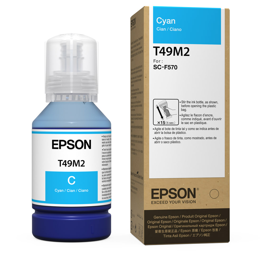 BOTELLA DE TINTA EPSON #T49M2 PARA F170/F570 CYAN 140 ML (T49M220)