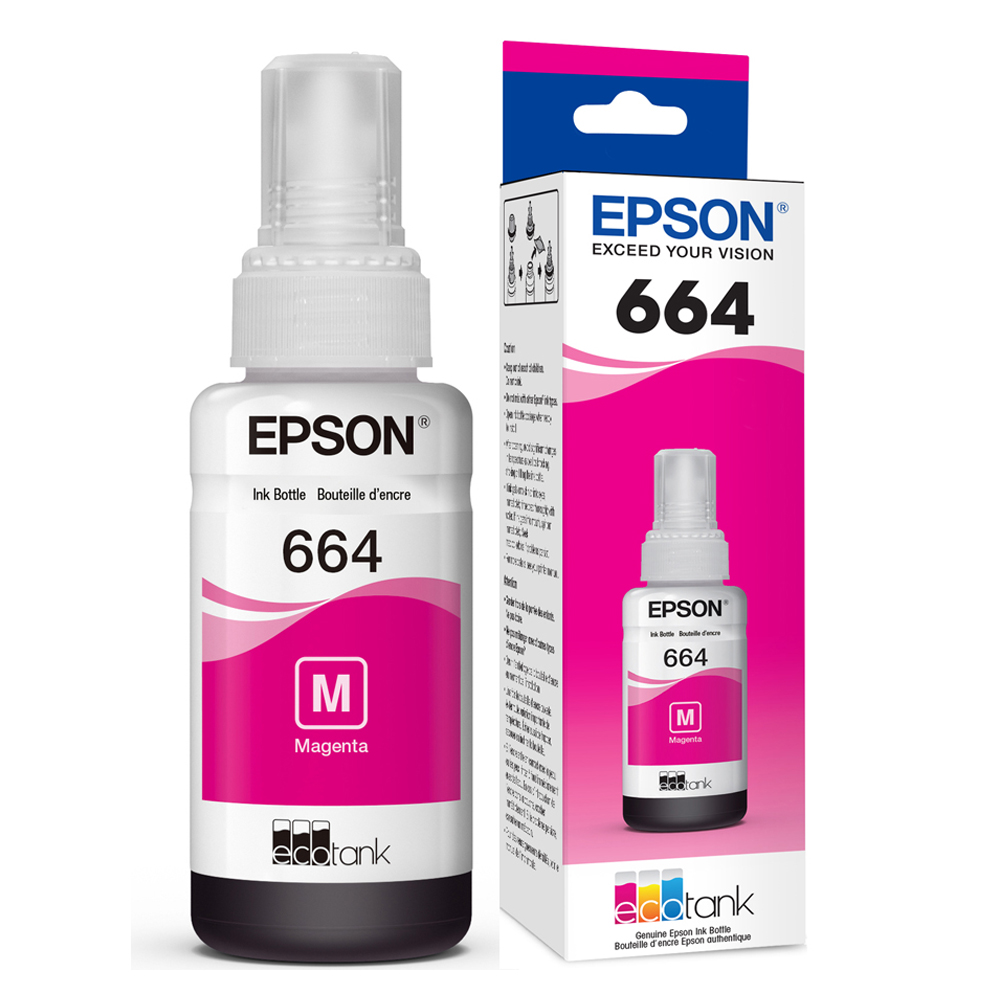 BOTELLA DE TINTA EPSON (#664) PARA L120/L210/L220/L380/L395/L575 MAGENTA (T664320)