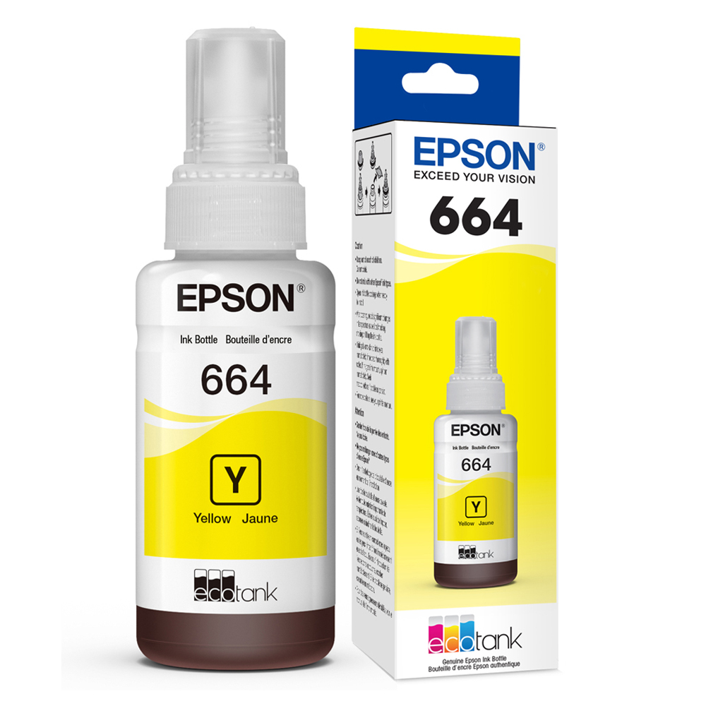 BOTELLA DE TINTA EPSON (#664) PARA L120/L210/L220/L380/L395/L575 YELLOW (T664420)