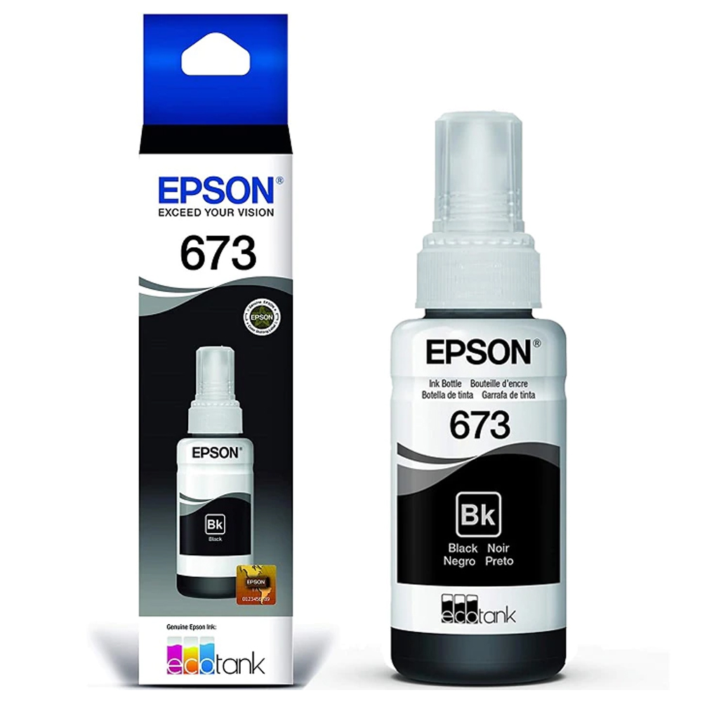 BOTELLA DE TINTA EPSON (#673) PARA L800/L810/L1800 BLACK (T673120)