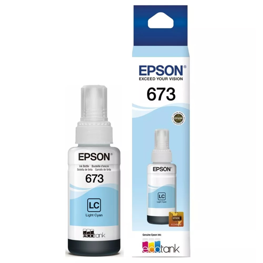 BOTELLA DE TINTA EPSON PARA L800/L810/L1800 CYAN LIGHT (T673520)