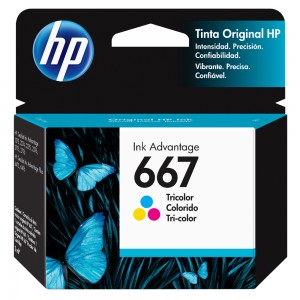 CARTUCHO HP (#667) PARA DESKJET PLUS 6000/6400/1200/2300 SERIE TRI-COLOR (3YM78AL)