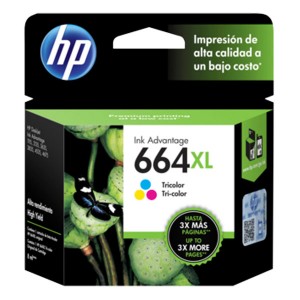 CARTUCHO HP (#664XL) PARA DESKJET 1115/2135/3635/4535/3835/4675 TRI-COLOR(F6V30AL)