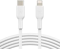 CABLE BELKIN BOOST LIGHTNING TO USB-C WHITE (CAA003BT1MWH)