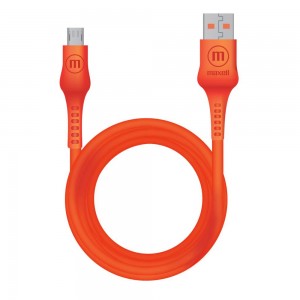 CABLE MAXELL 6FT USB TO MICRO USB JELLEEZ ORANGE (CB-JEL-MICRO)(348214)