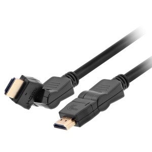 CABLE XTECH 10FT HDMI PIVOTING/SWIVEL MALE TO MALE BLACK (XTC-610)