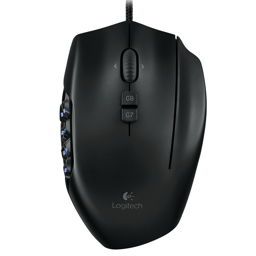 MOUSE GAMING  LOGITECH ÓPTICO G600 MMO USB BLACK (910-003879)