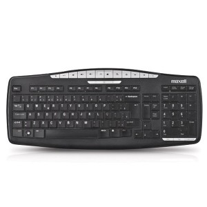 TECLADO MAXELL KB-100 MULTIFUNCIONAL SPA USB BLACK (346120)