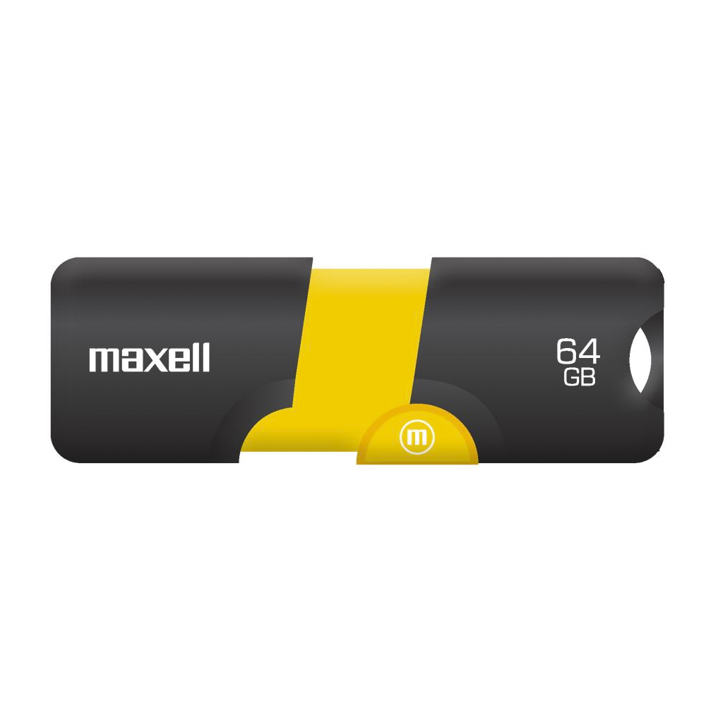 PEN DRIVE MAXELL FLIX 64GB USB 3.0 BLACK/YELLOW (347493)