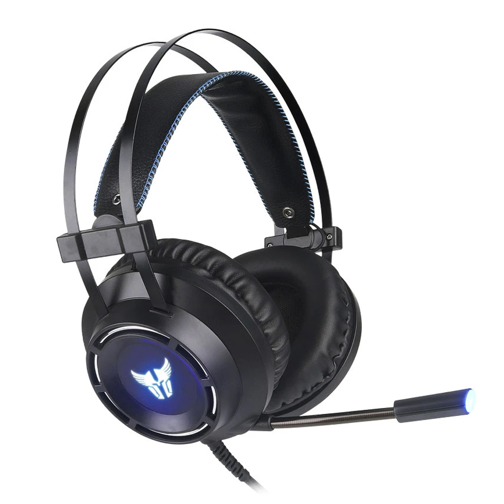 HEADSET GAMING ARGOM COMBAT USB BLACK-BLUE (ARG-HS-2846BK)