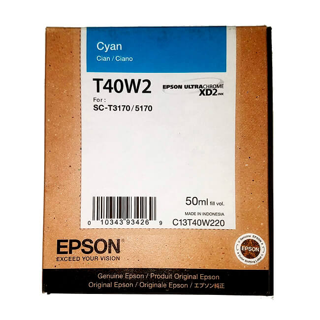 CARTUCHO EPSON (#T40W) PARA SURECOLOR T3170 CYAN 50ML(T40W220)