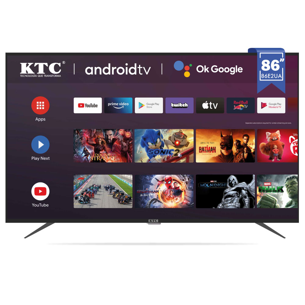 TELEVISOR KTC 86" SMART 4K D-LED/HD/HDMI/USB/ANDROID OS (86E2UA)