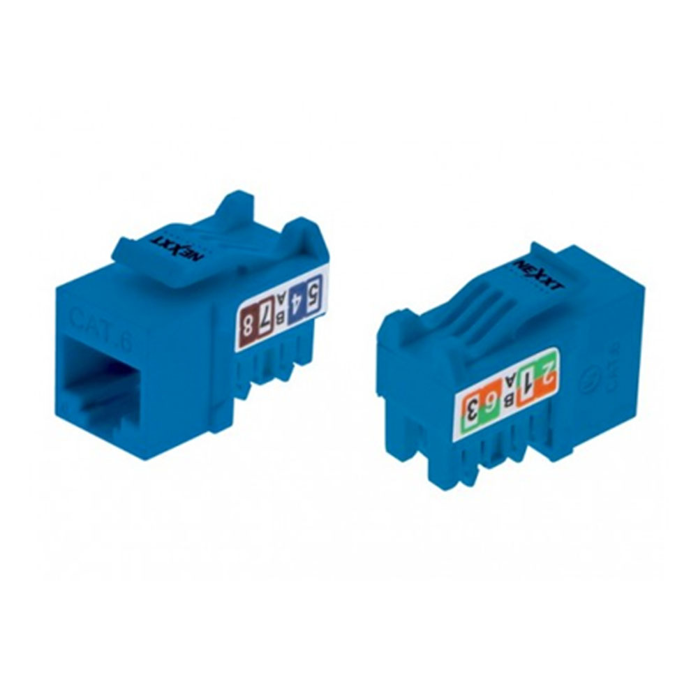 JACK NEXXT DE PARED RJ45 CAT-6 TIPO 110 BLUE (PCGKJC6TYRJBL)(AW121NXT22)
