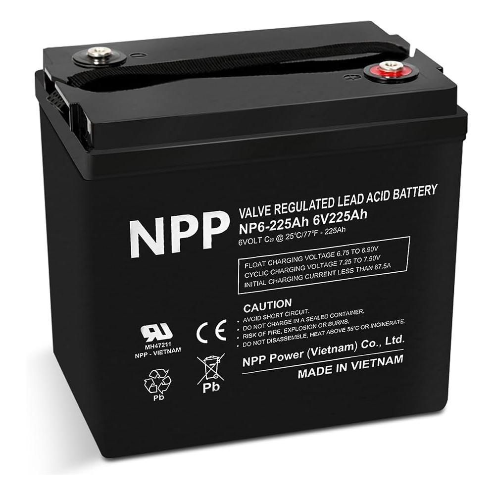 BATERÍA DE INVERSOR NPP 6V/225AMP LIBRE DE MANTENIMIENTO/AGM (6V225AH)