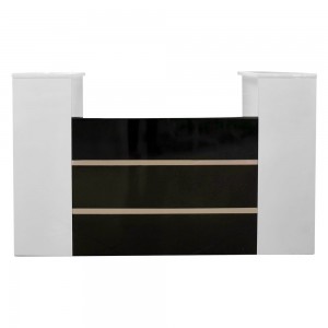 COUNTER DE RECEPCIÓN STARKEN EN MDF WHITE-BLACK (YF-17032T)