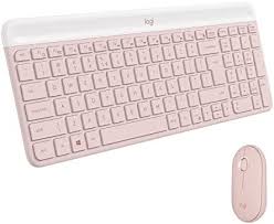 TECLADO/MOUSE LOGITECH MK470 WIRELESS/ENGLISH/ROSE (920-011313)
