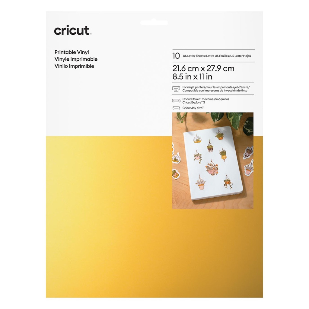 PAPEL VINILO CRICUT 8.5"x11" GOLD (PAQ10) (2010358)