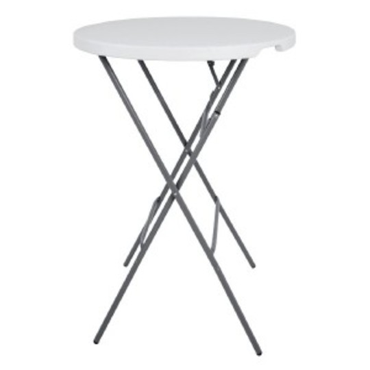 MESA STARKEN 3FT ROUND FOLDING PLASTICA WHITE (YCZ-80R-2)