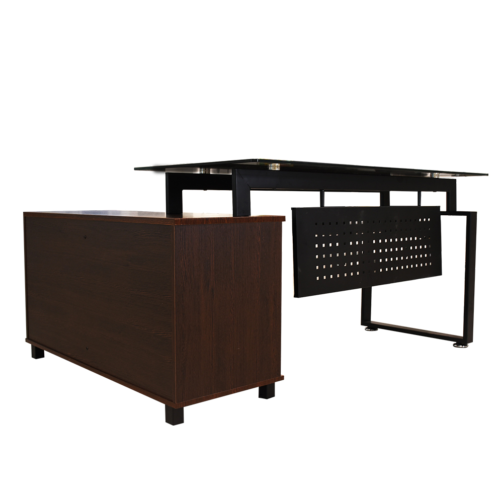 MUEBLE (PC) STARKEN GLASS TOP 1.6M GOLDEN OAK (CT-3517A)