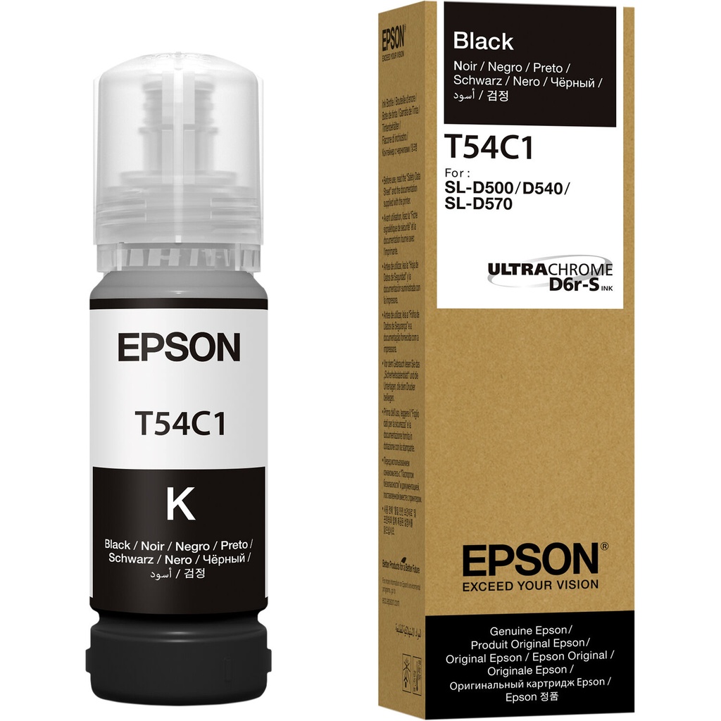 BOTELLA DE TINTA EPSON (#T54C) ULTRACHROME D6R-S PARA SURELAB D570 BLACK (T54C120)