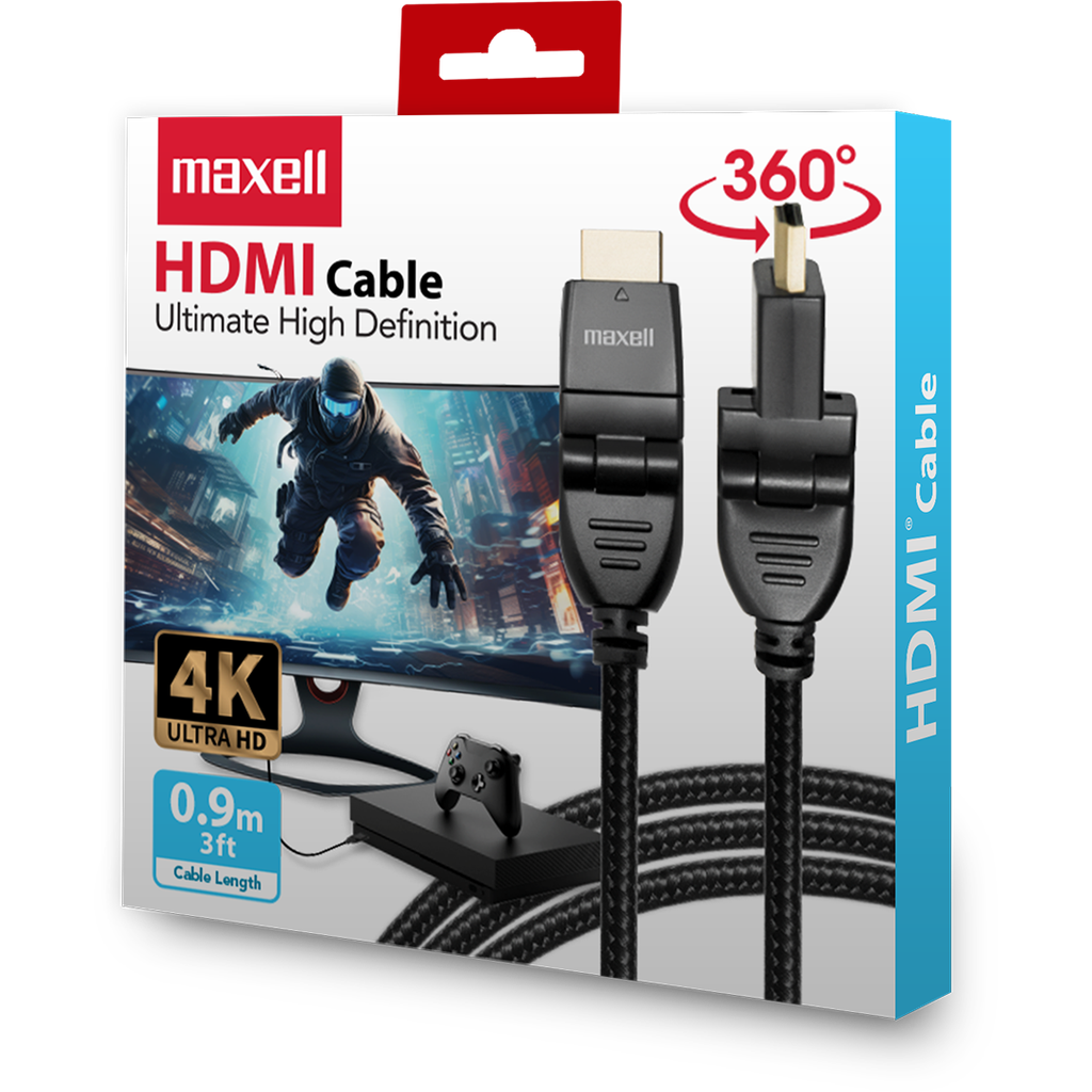 CABLE MAXELL 3FT HDMI TO HDMI BLACK (CB-HDMI3) (348628)