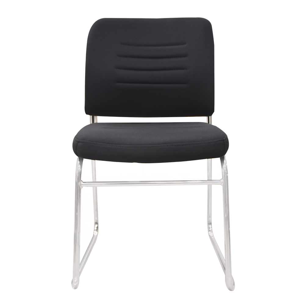 SILLA DE ESPERA STARKEN EN PIEL BLACK (B-72M)