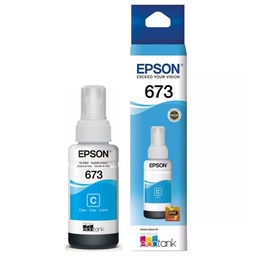 [CAR392] BOTELLA DE TINTA EPSON (#673) PARA L800/L810/L1800 CYAN (T673220)