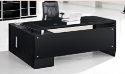 [ESC103] ESCRITORIO EJECUTIVO STARKEN GLASS TOP 1.8M BLACK (DC-B1301)