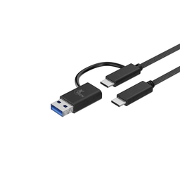 [CAB2226] CABLE XTECH 6FT USB-C 2 IN 1 USB-C TO USB-A BLACK (XTC-532)