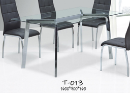 [MES132] MESA DE CONFERENCIA STARKEN PARA 6 PERSONAS GLASS TOP 1.6M CLEAR (T-013)