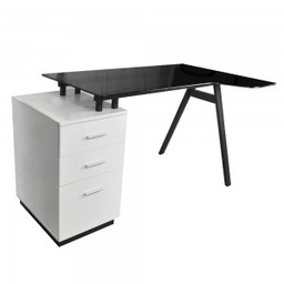 [MUE352] MUEBLE (PC) STARKEN EN MDF GLASS TOP BLACK (CT-3377)