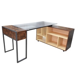 [MUE353] MUEBLE (PC) STARKEN EN MDF GLASS TOP WOOD (CT-3856)