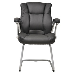 [SIL585] SILLÓN DE ESPERA STARKEN EN PIEL BLACK (HLC-0631L-3)