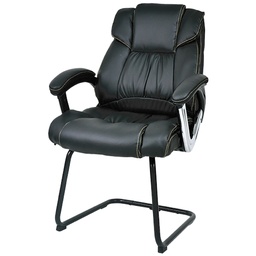 [SIL539] SILLÓN DE ESPERA STARKEN EN PIEL BLACK (H-8766L-3)