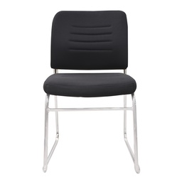 [SIL712] SILLA DE ESPERA STARKEN EN PIEL BLACK (B-72M)