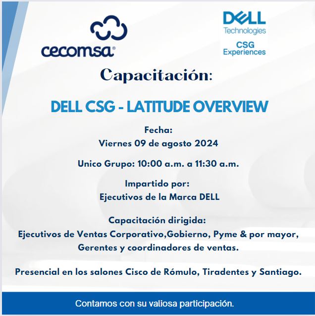 CAPACITACIÓN: DELL CSG-LATITUDE OVERVIEW