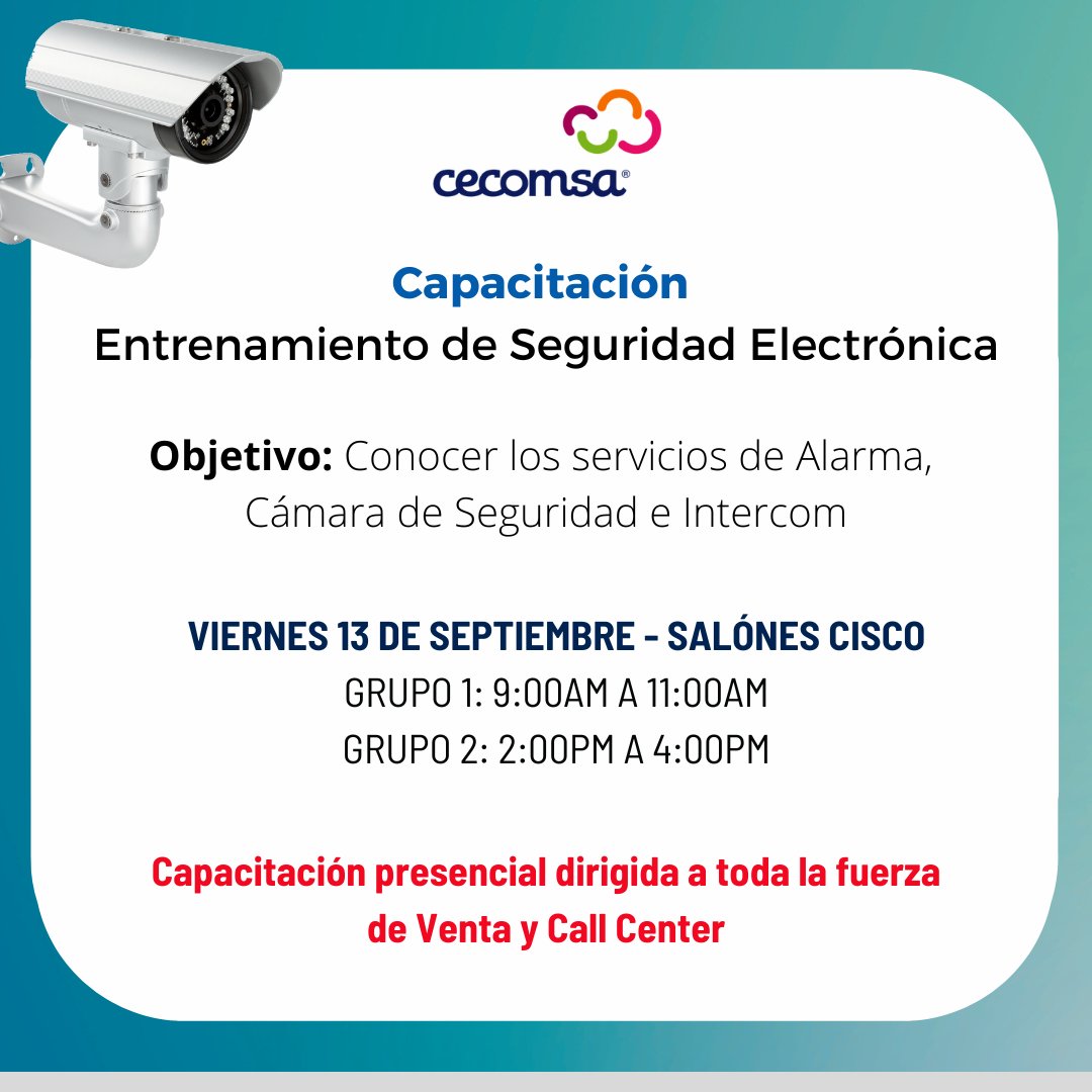 CAPACITACIÓN: SEGURIDAD ELECTRÓNICA